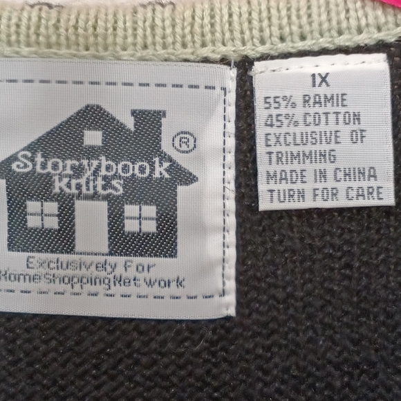 Storybook Knits Vintage butterfly cardigan 1X - Picture 5 of 9